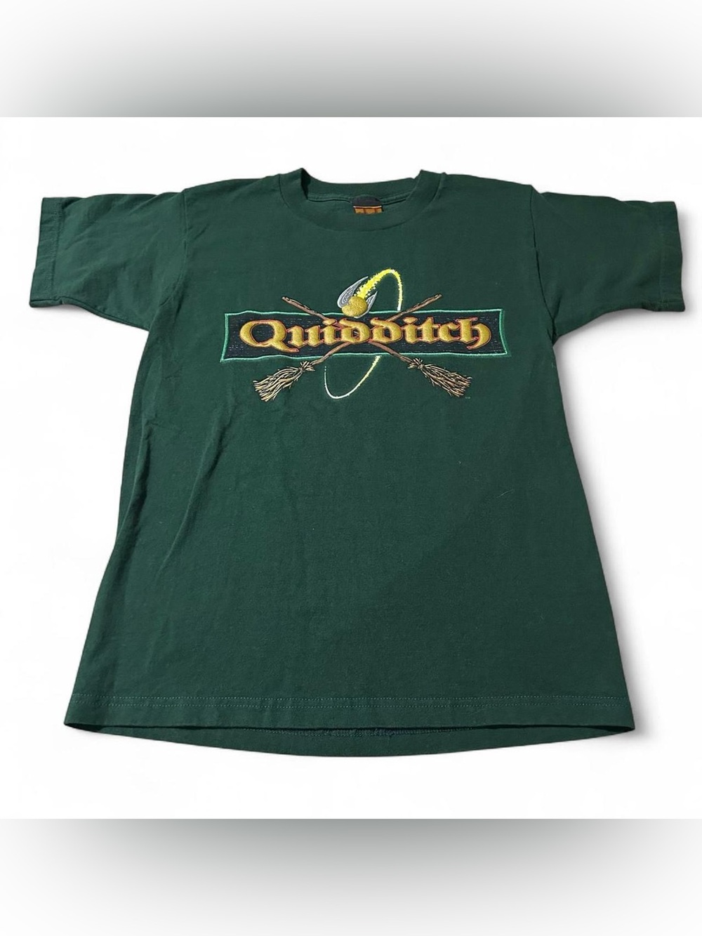 Vintage Y2K Harry Potter Quidditch Shirt Green Youth Large